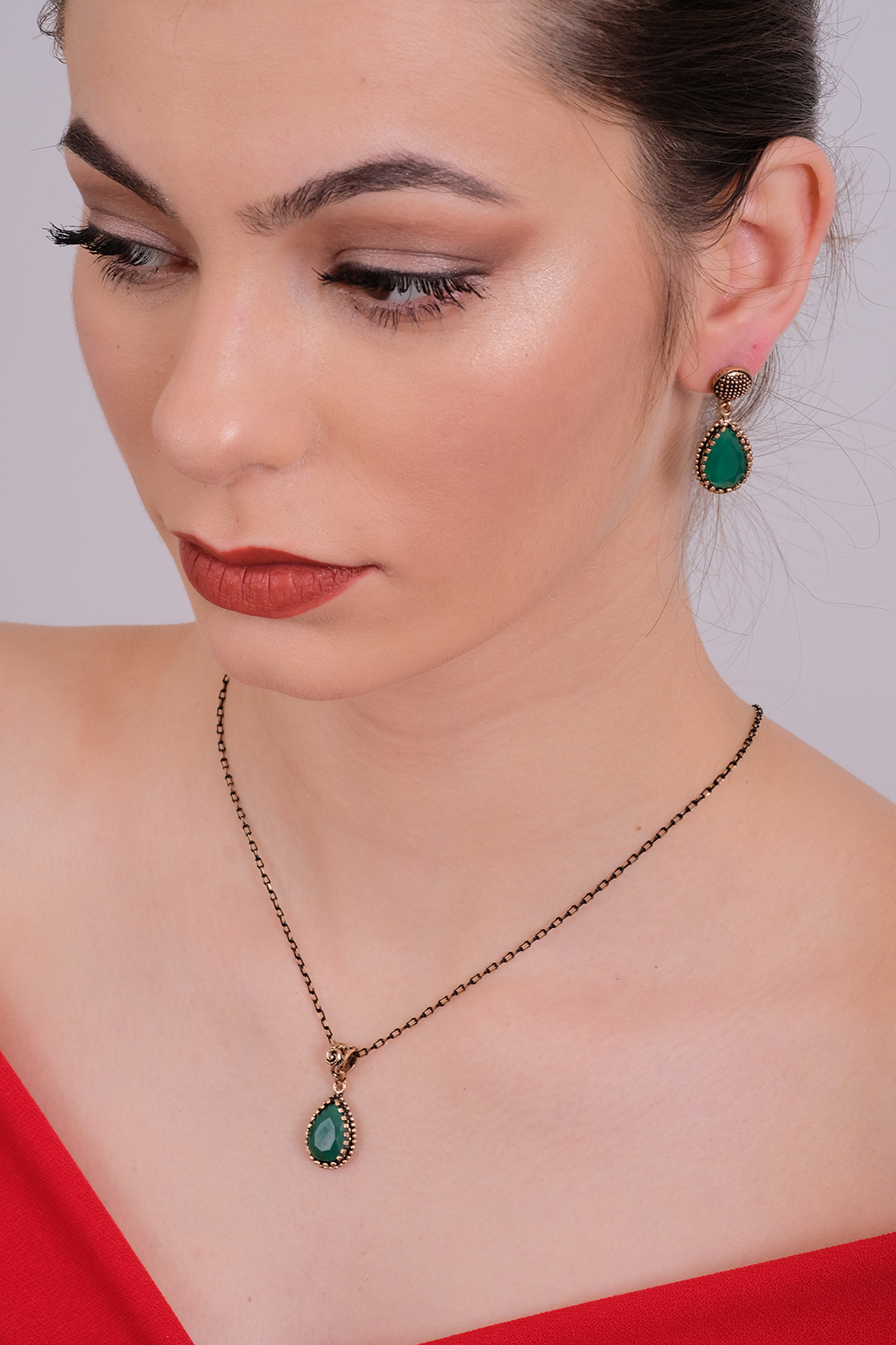 CHLORIS Necklace and Earrings Jewelry Set