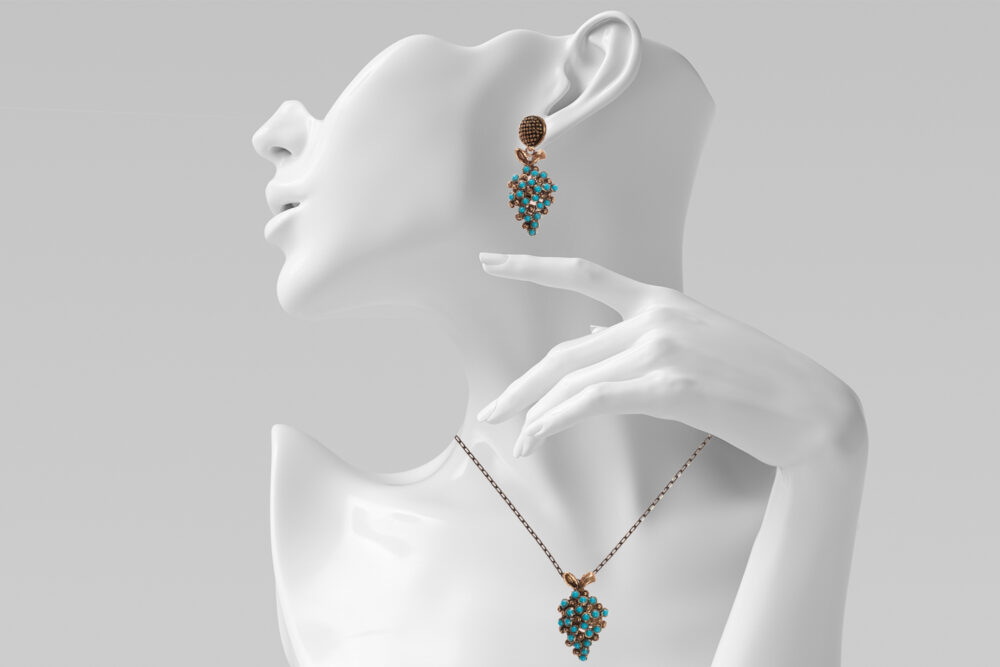 KARPOS Necklace and Earrings Jewelry Set