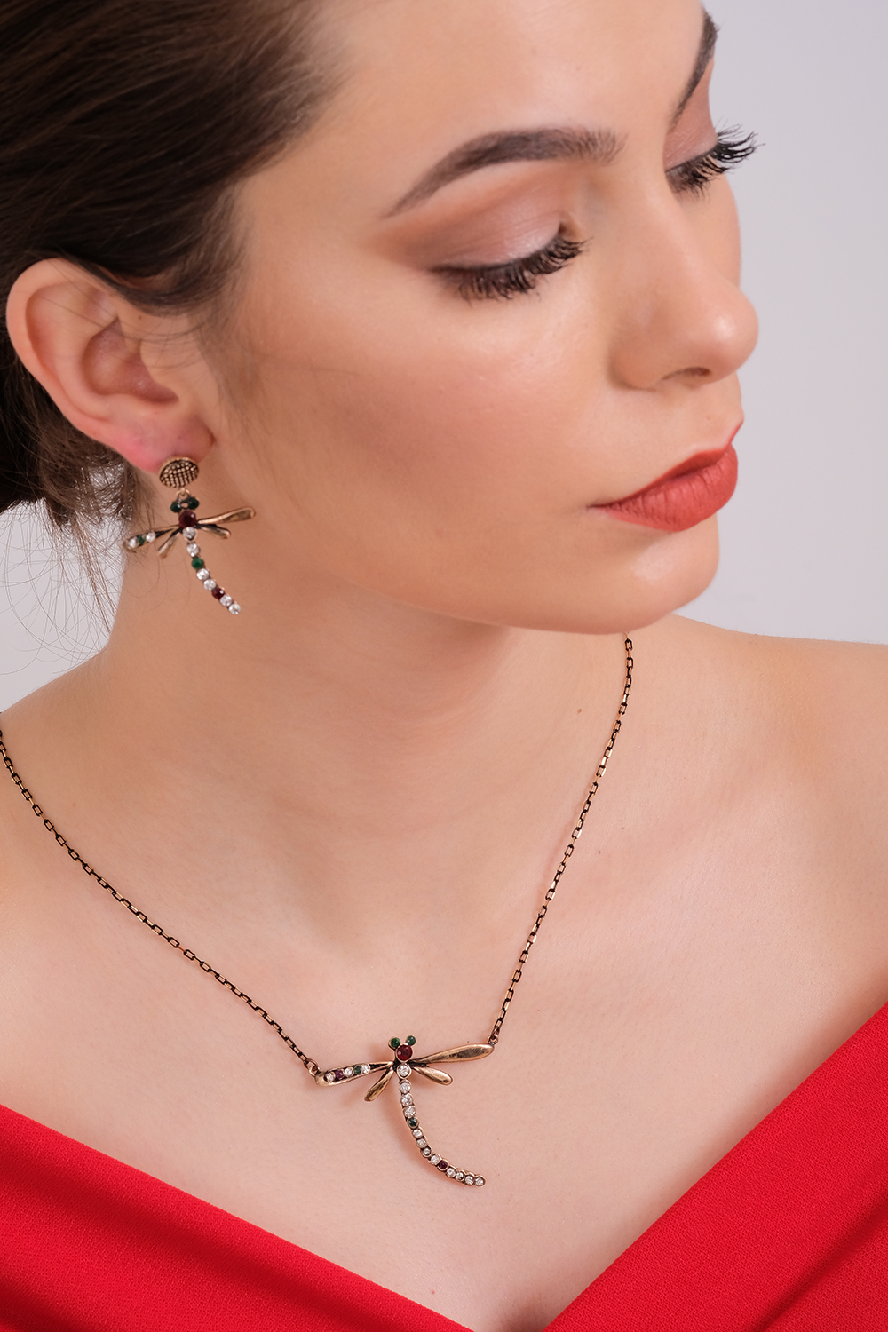 KLEITOS Necklace and Earrings Jewelry Set