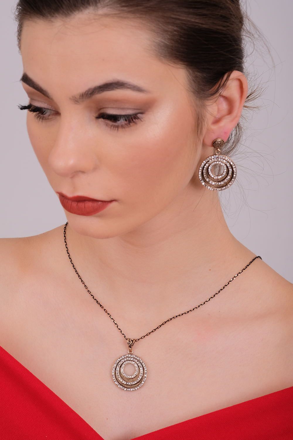NATASA Necklace and Earrings Jewelry Set
