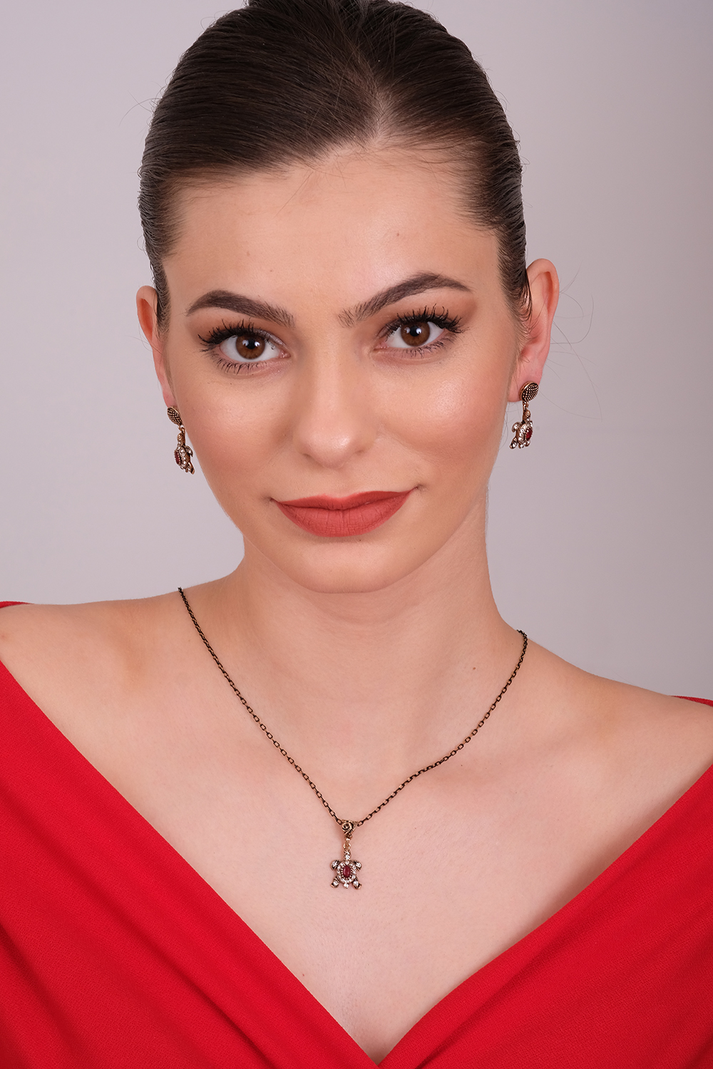 PAVLOS Necklace and Earrings Jewelry Set