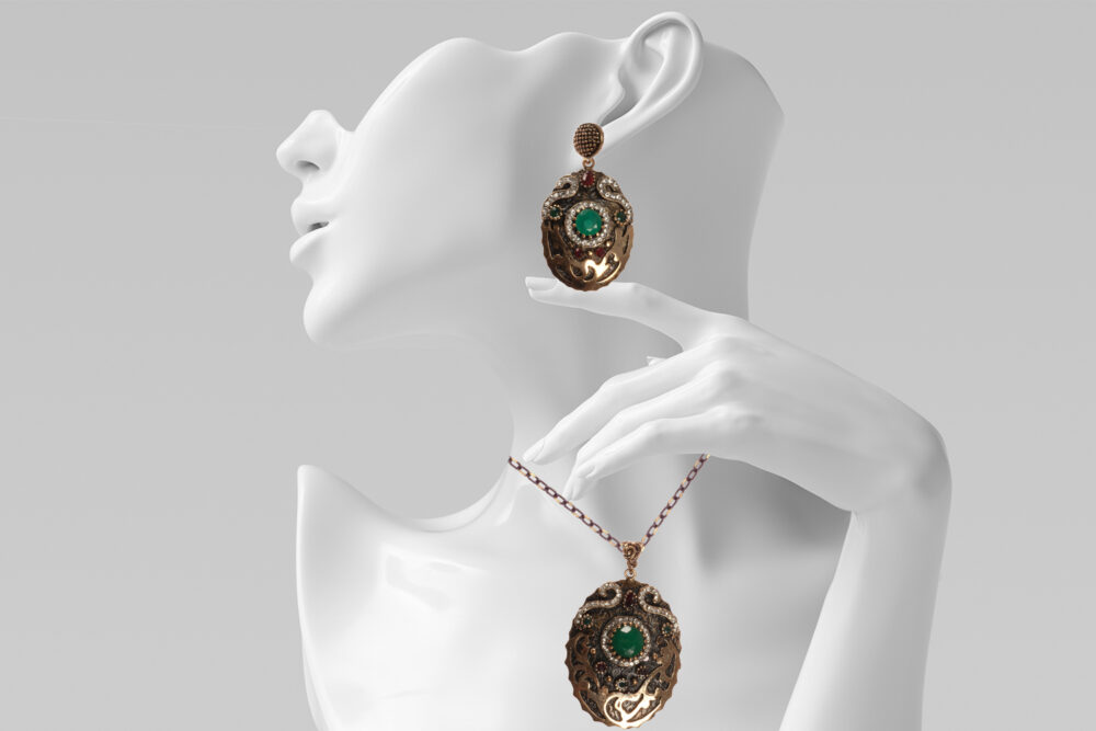 SOPHRONIA Necklace and Earrings Jewelry Set