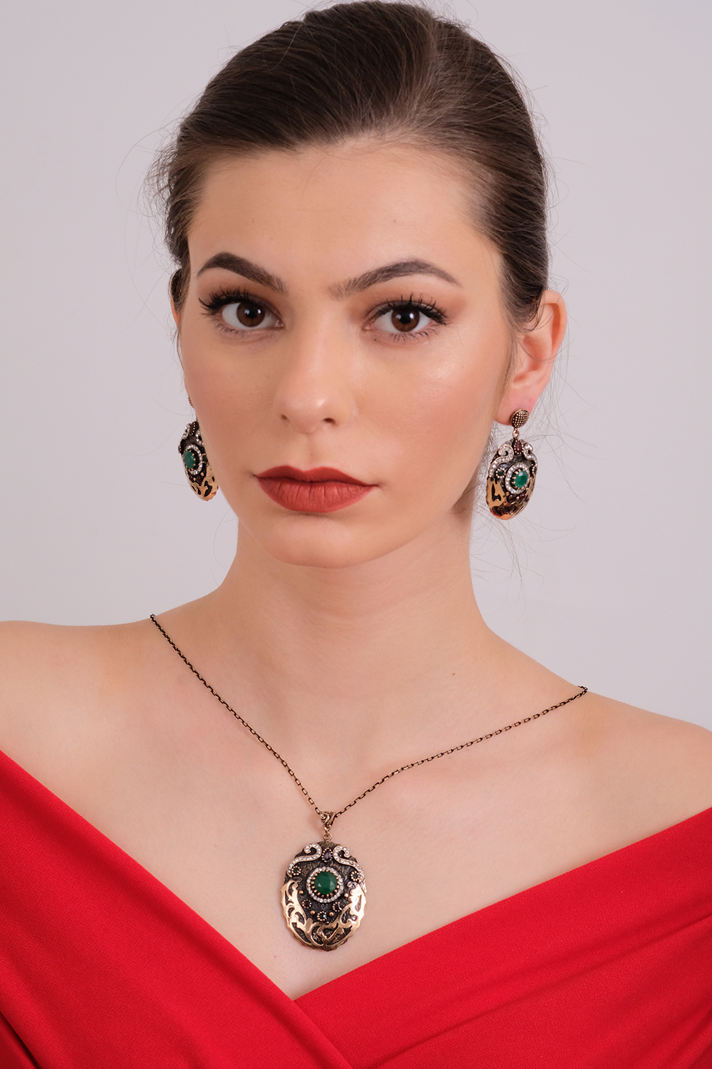 SOPHRONIA Necklace and Earrings Jewelry Set