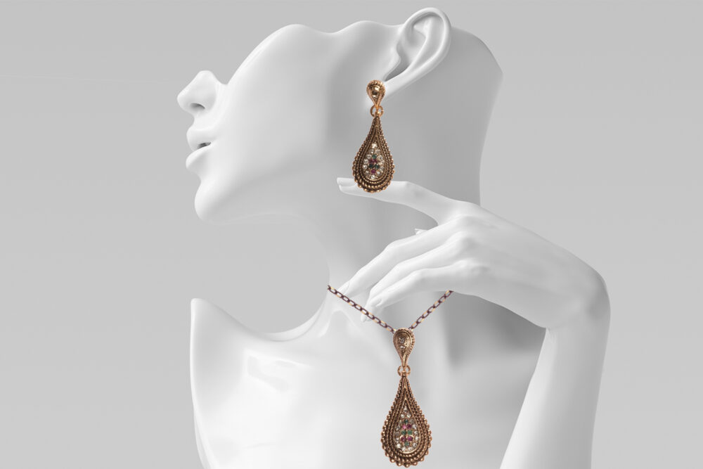 SOUSANA’S TEARS Necklace and Earrings Jewelry set