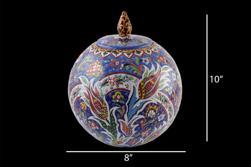 Ceramic Sphere Jar 10″