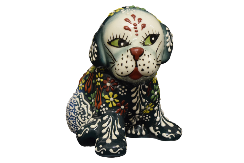 Ceramic Dog Figurine 6″