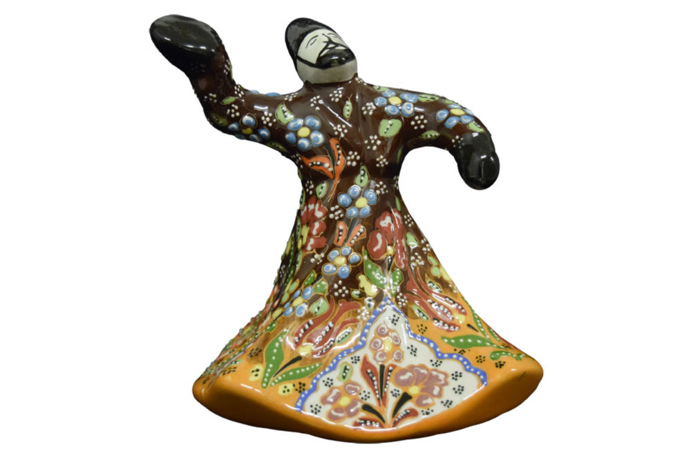 Ceramic Dervish Dancer Figurine 7″