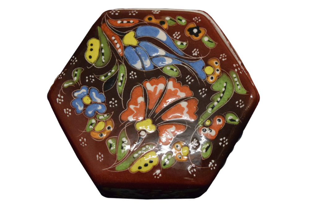 Ceramic Hexagon Jewelry Case