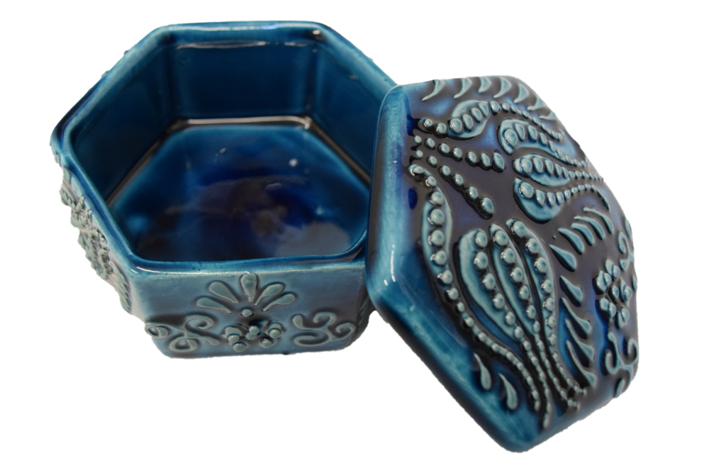 Ceramic Hexagon Jewelry Case