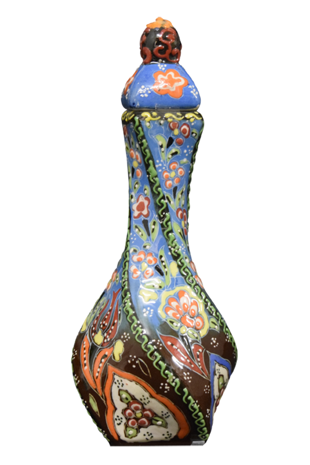 Ceramic Twisted Bottle 8″