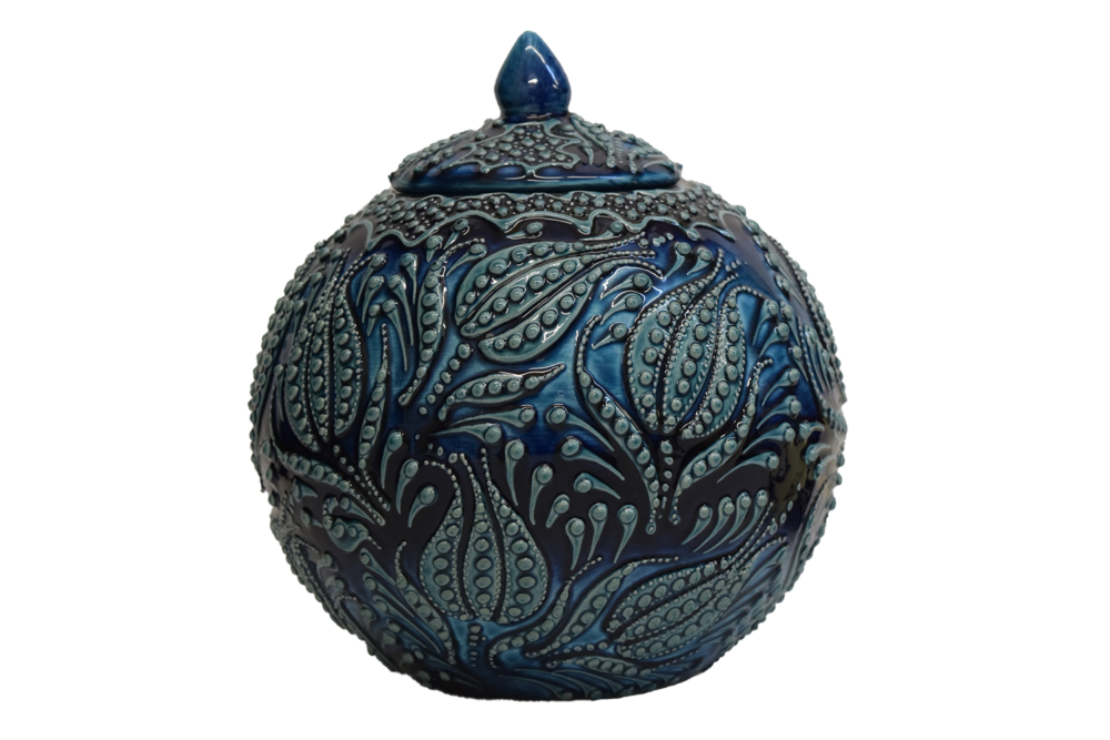 Ceramic Sphere Jar 8″