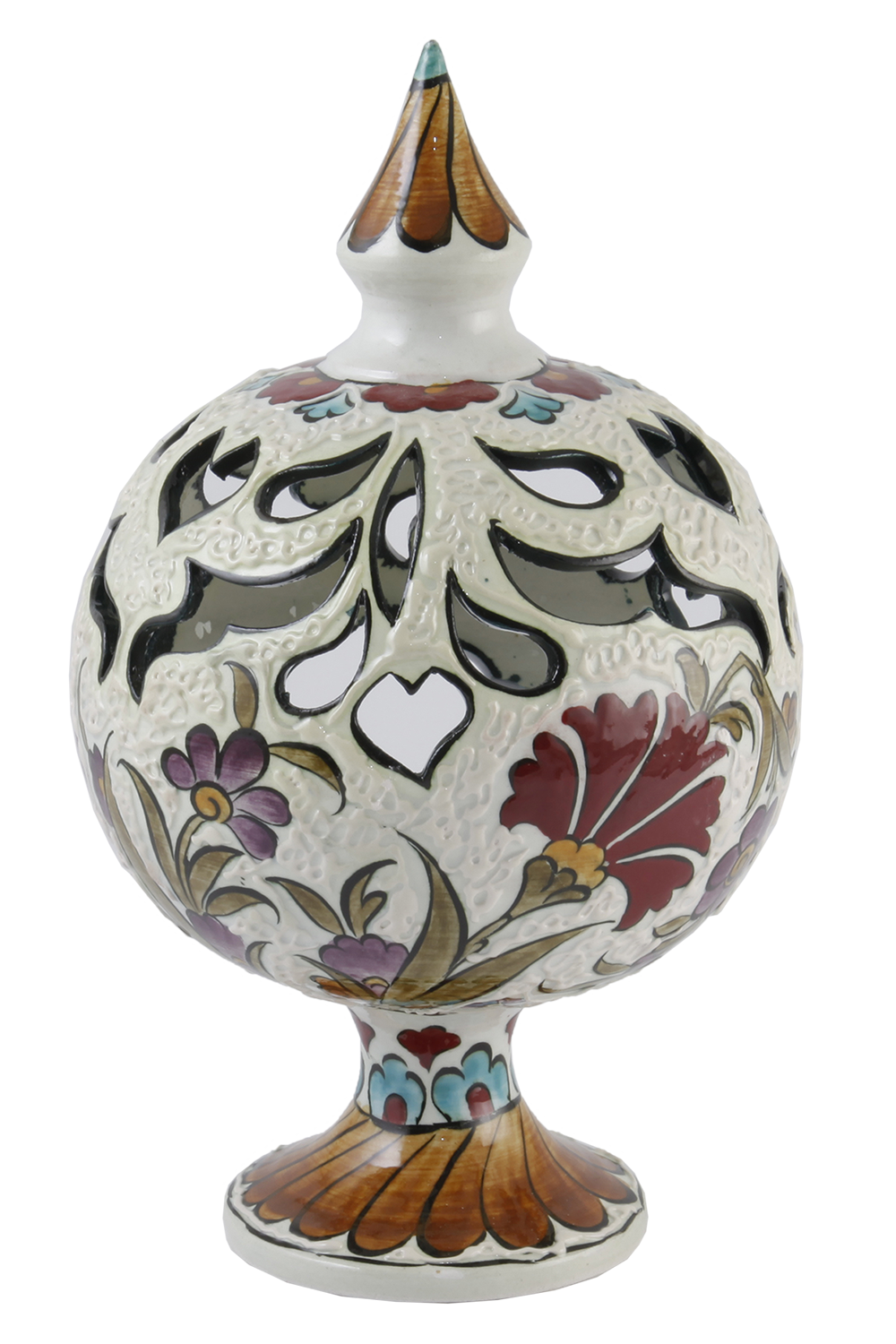 Ceramic Dome Candle Holder 9″