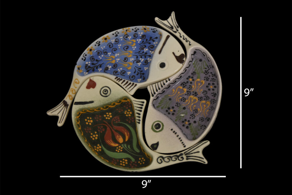 Ceramic Multipiece Fish Shaped Plates 9″