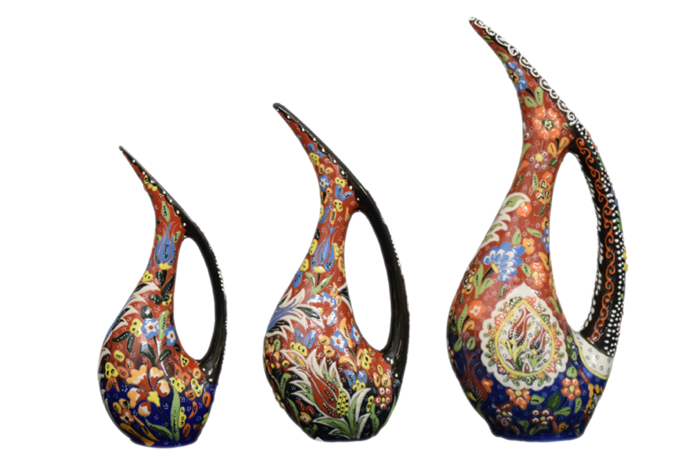 Ceramic Swan Vase 10″