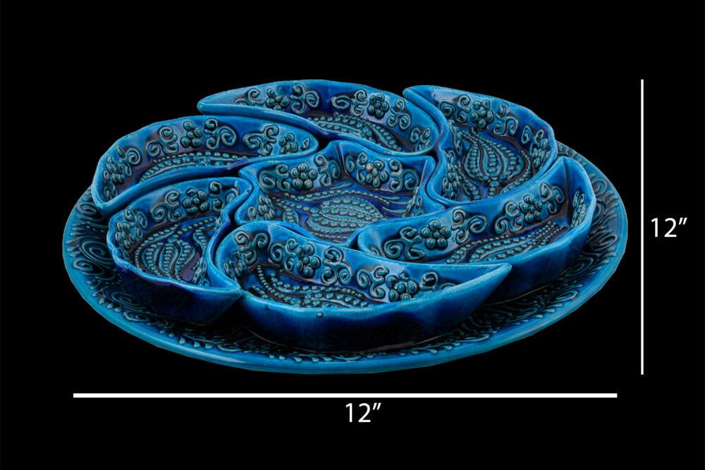 Ceramic Multipiece Comet Plate 12″