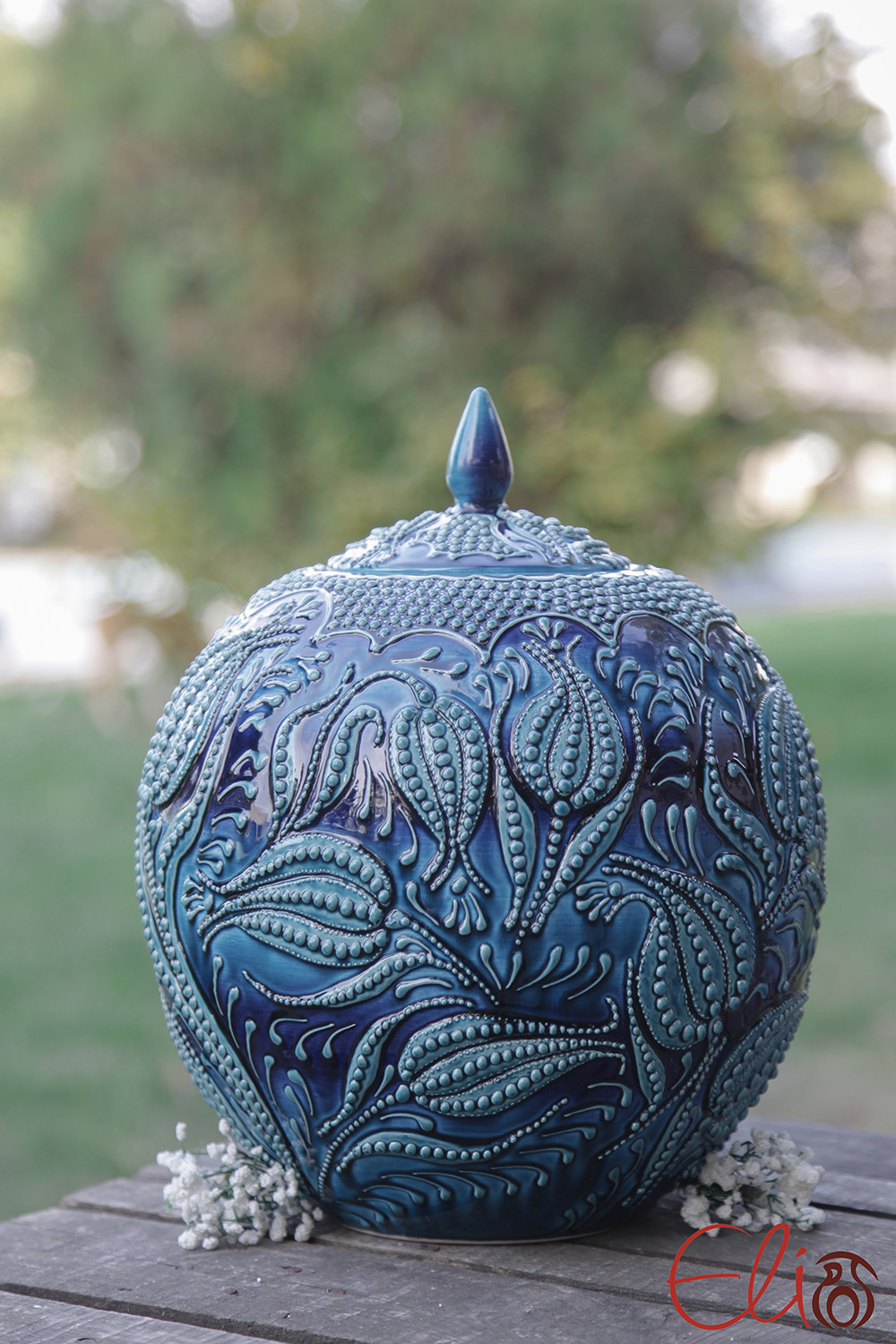 Ceramic Sphere Jar 12″