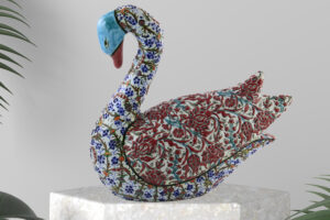 Ceramic Swan Figurine 12″