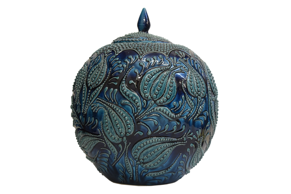 Ceramic Sphere Jar 14″