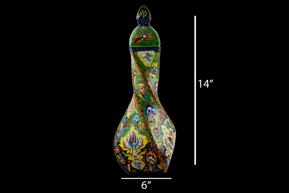 Ceramic Twisted Bottle 14″