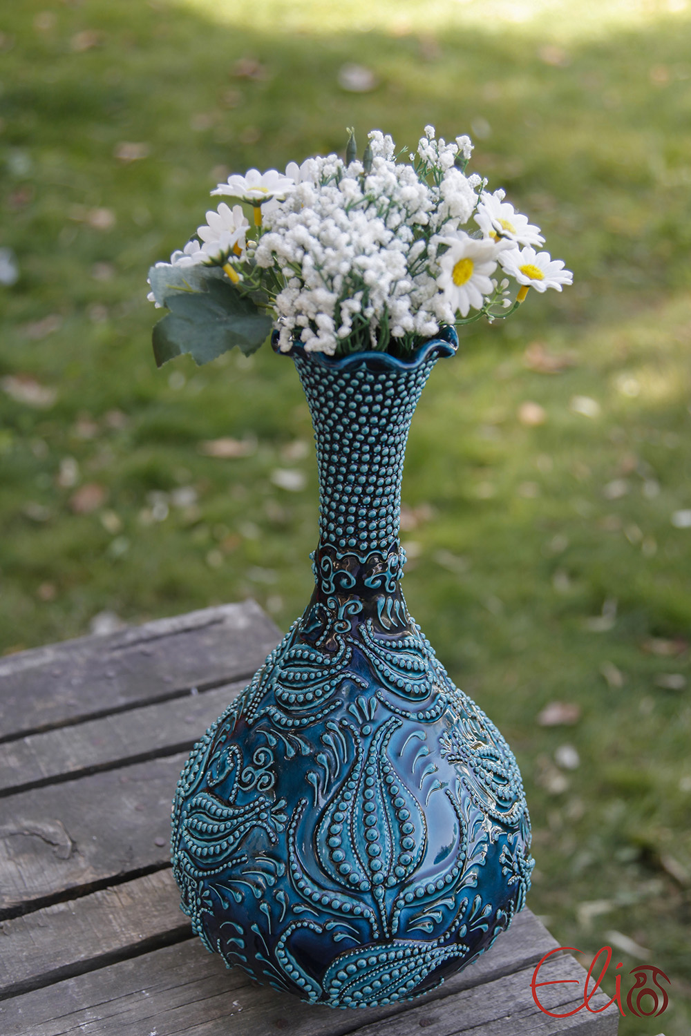 Ceramic Teardrop Vase 16″