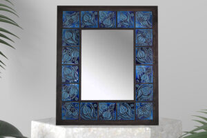 Ceramic Framed Mirror 28”