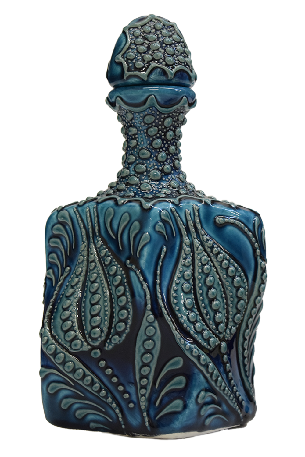 Ceramic Oriental Bottle 8″