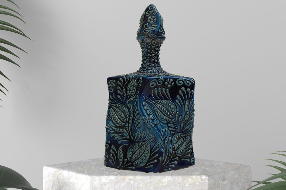 Ceramic Oriental Bottle 12″