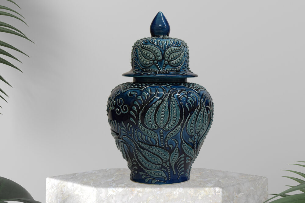 Ceramic King Jar 12"