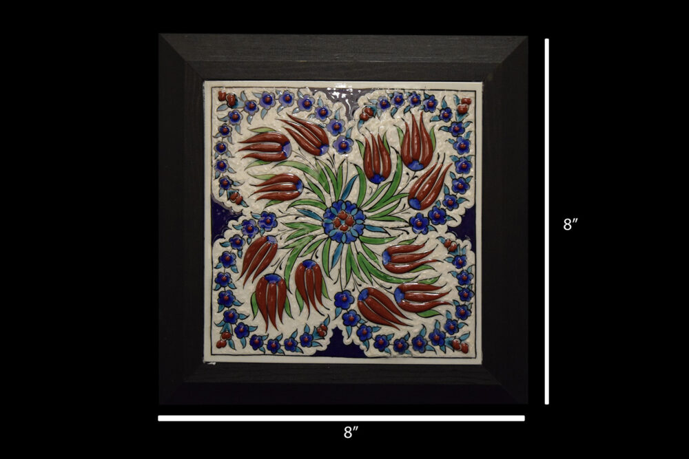 Ceramic Framed 3D painted Tile 8×8