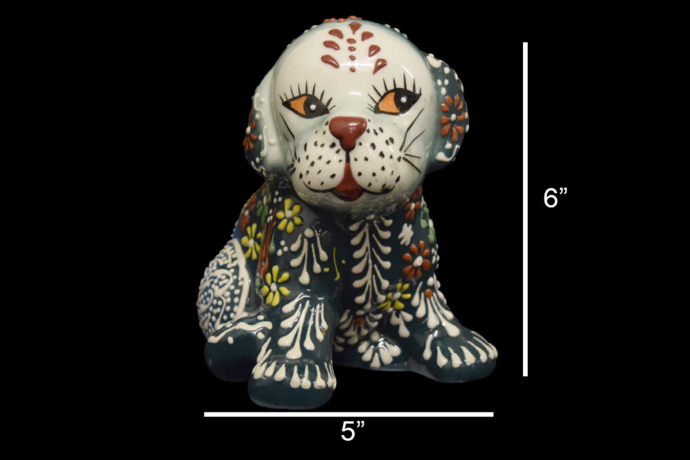 Ceramic Dog Figurine 6″