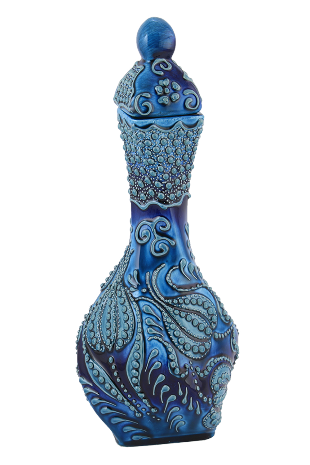 Ceramic Twisted Bottle 12″
